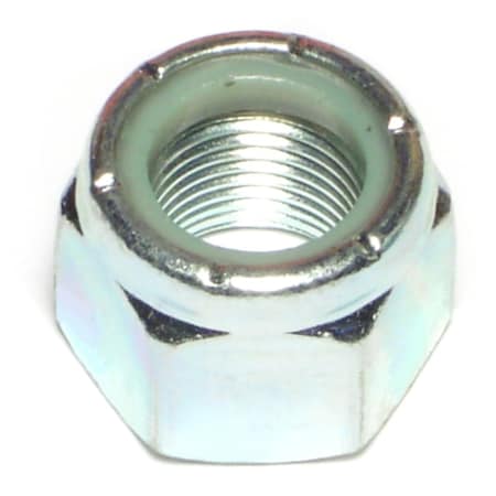 Midwest Fastener Nylon Insert Lock Nut, 5/8"-18, Steel, Grade 2, Zinc Plated, 8 PK 66662